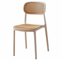 YiFeng เก้าอี้พลาสติกหวายเทียม เก้าอี้รับประทานอาหาร เก้าอี้พลาสติก รุ่น F815