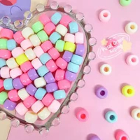 (50gr) Manik Manik Lubang Besar Pastel Mote DIY Beads - BH177 Manik Lubang Besar-3