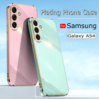 For Samsung Galaxy A54 5G Case For Samsung A53 A14 A34 A13 A52 A12 A22 A23 A24 A25 A32 A33 A72 A73 M54 Plating Glossy Back Cover