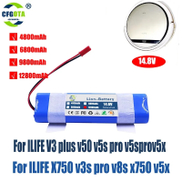 14.8 V 12800 สำหรับ ILIFE V5s V5s V50 V3 DF45 Plus V5 Pro เครื่องดูดฝุ่นหุ่นยนต์ ILIFE Pro แบตเตอรี่