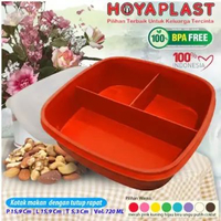 HOYAPLAST Kotak Makan Dengan Tutup Rapat / Lunch Box Tutup Rapat BPA Free Merah
