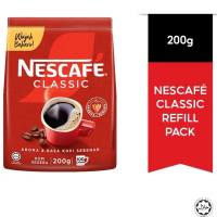 (READY STOCK) Nescafe Classic /Nescafe Classic Dark Roast Instant Coffee Powder Refill Pack 200g