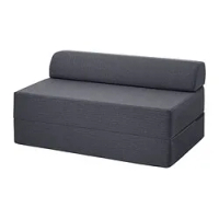 sofa tempat tidur 2 dudukan, abu-abu tua