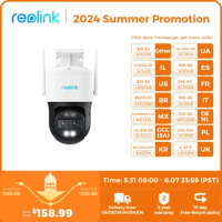 Reolink Trackmix Series WiFi 4K Outdoor Security Camera Dual-Lens Motion Tracking 8MP PTZ Cam 6X Zoom AI Human Detect IP Camera
