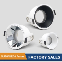 LED Spot Downlight GU10 Fitting Anti Glare Led Ceiling Recessed Lamp 75mm Cut Hole Bulb Replaceable Downlights