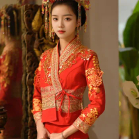Dai women's top + skirt set ethnic clothing Chinese ethnic work tea clothing tourism photography movie TV wedding