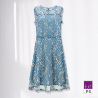 ILEY伊蕾 莊園小花蕾絲背心洋裝(淺藍色；M-XL)1222017128