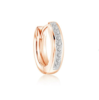 ต่างหูเพชรแบบห่วง ตัวเรือน 9K สี  Rose Gold 991E1378-SG (จำหน่ายเป็นชิ้น**)