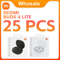 25 Pcs Xiaomi Redmi Buds 4 Lite Global Version with Cable True Wireless Headphones Bluetooth Earphones Lightweight Earbuds