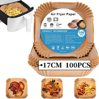 100Pc Air Fryer Special Paper Air Fryer  Paper Liner Non Stick Oven Mat Kitchen Pan Pad Airfryer Accessories Bakpapier