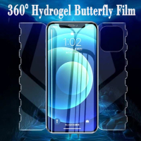 100Pcs 360° Full Body Butterfly Hydrogel Film For iPhone 13 Pro Max Screen Protector For Apple iPhone 13mini 11 12 Pro Gel Films
