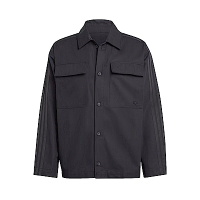Adidas P ESS+ LS Shirt [IS1805] 男 長袖 襯衫 休閒 復古 三葉草 寬鬆 舒適 黑