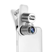 Universal Mobile Phone Microscope Lens 60x Macro Lens Eye Light Magnifier Clip Holder Sale Microscop