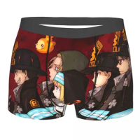 Anime - Fire Force Underpants Breathbale Panties Male Underwear Print Shorts Boxer Briefs