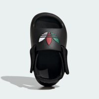 【adidas 愛迪達】ADIFOM ADILETTE 幼童運動涼鞋(JP5530 兒童運動涼鞋 ORIGINALS幼童涼/拖鞋 黑)