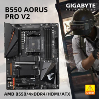 GIGABYTE B550 AORUS PRO V2 AMD ATX Motherboard DDR4 AM4 Socket Supports for Ryzen 5 5500 5500GT 5600GE 5600G 5600GT 5600 5600X