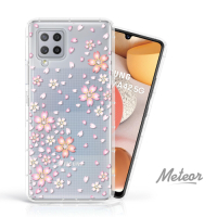 Meteor Samsung Galaxy A42 5G 奧地利水鑽彩繪防摔殼 - 櫻花