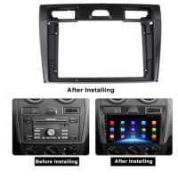 For Ford Fiesta 2006-2011 9 Inch Car Radio Android Stereo MP5 GPS Player Casing Frame 2 Din Head Unit Fascia Cover Trim Kit