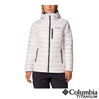 Columbia 哥倫比亞 女款-蓄熱極暖防潑羽絨連帽外套-白色 UWR69100WT/IF