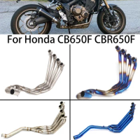 Modified Full Systems Motorcycle Exhaust Front Pipe Pit Bike Escape For HONDA CBR650 CB650R CB650F CBR650R Slip On