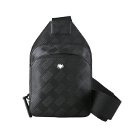 【MONTBLANC 萬寶龍】Extreme 風尚系列 六芒星斜背單肩包(迷你/黑)