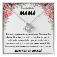 Collar para mi Bella Mamá To My Mom Gift Love Knot Necklace For Mom Women Mother's Day Birthday Christmas Gift Fashion Jewelry
