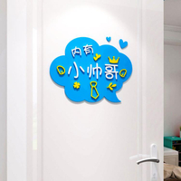 卡通個性小王子公主房間門貼畫男孩女孩臥室宿舍立體墻貼裝飾【年終特惠】