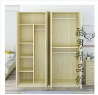 衣櫃子簡約現代經濟型2門實木櫃子宿舍簡易臥室組裝實木板式衣櫥