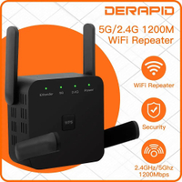 WiFi Repeater 1200Mbps 2.4GHz5GHz Wireless Range Extender Signal Amplifier Wi-Fi Repeater Booster EUUS Plug For Home Office
