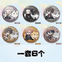 เข็มกลัดป้าย Bungo Stray Dogs, Ainme, 58mm, Dazai Osamu Nakahara Chuya, เหมาะสำหรับคอสเพลย์, ของสะสม