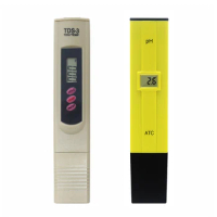 Portable Digital PH Meter TDS Tester Pen 0.0-14.0 PH 0-9990ppm for Aquarium Lab Fishing Industry Food PH Monitor with ATC