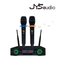 Dual Handheld Microphone System UHF Frequencies Dynamic Capsule 2 channels Wireless Microphone for Karaoke System