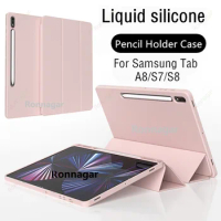 For Samsung Galaxy Tab S8 / Tab S7 11 Inch with S Pen Holder Slim Protective case Smart Cover for Galaxy Tab S8 S7 Funda Cover
