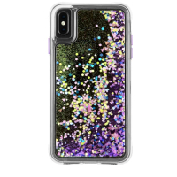 【美國CASE-MATE】iPhone XS / X Waterfall(亮粉瀑布防摔手機保護殼 - 螢光紫)