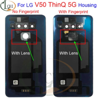 Glass Housing Case For LG V50 ThinQ 5G Back Battery Cover Rear Door Panel Repair Replacement Part LM-V500 LM-V450PM V50 Housing