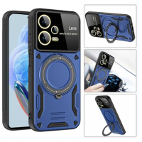 For Xiaomi Redmi Note 12 Pro 5G Luxury Armor Magnetic Ring case For Redmi Note12 Note 12Pro Wireless Charging magsafe cases