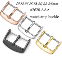 10/12/14/16/18/20/22/24mm Watchbands Buckle Stainless Steel Pin Clasp Watch Accessories Leather Band Strap Watch Buckle