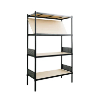 【dayneeds 日需百備】鐵木藝匠 90x45x150cm 烤漆四層尊爵版雜誌架含木板(木板層架/收納層架/層架/鐵架)