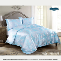 【詩舒曼】雙人加大/天絲印花床罩式被套枕套組【時尚琉璃】220cm*240cm／領券再折