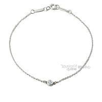 Tiffany&amp;Co. 0.05克拉圓形鑽石純銀手鍊