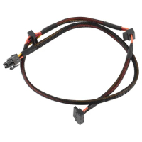 Modular PSU 6Pin to 3-Port SATA Power Cable 18AWG Wire 80cm for Antec NP TP ECO Series