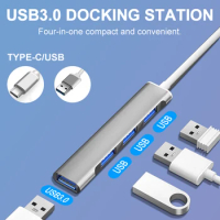 4 in 1 USB 3.0 Hub Type C Multi-Distributor Adapter USB Docking Station 3.0 2.0 4 Ports OTG Hub Suitable For Mobile Phone Laptop