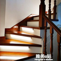 免布線無線式樓梯間感應踏步燈充電過道人體壁燈家用長條智慧磁吸 全館免運