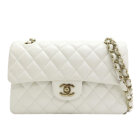 【二手名牌BRAND OFF】CHANEL 香奈兒 白色 荔枝紋牛皮 COCO 23 肩背包