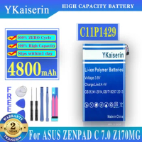 YKaiserin For ASUS Zenpad C7.0 Battery For ASUS Z710 Zenpad C7.0 Z710C P01Z Z170MG Z710CG C11P1429 4800mAh