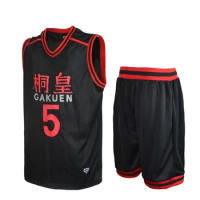 Anime Kuroko no Basket Basuke Cosplay Jersey Sets GAKUEN School Uniform Aomine Daiki Basketball Sportswear T Shirt Shorts Suits