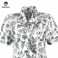 Batik Keris Blouse Lengan Pendek Keris Alas-Alasan Peksi Katon M Putih-Olive