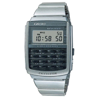 CASIO 復古造型計算機功能不鏽鋼腕錶-(CA-506-1)
