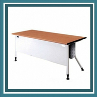 【必購網OA辦公傢俱】KRW-147H 白桌腳+紅櫸木桌板 辦公桌 會議桌