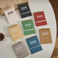 2026 MINI Simple Calendar โต๊ะขนาดเล็กปฏิทินความคิดสร้างสรรค์ Coil Coil ปฏิทินการวางแผนการตกแต่งเดสก